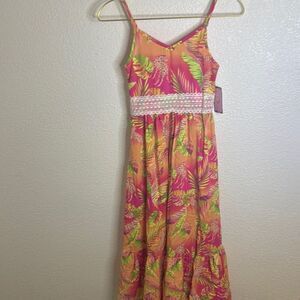 NWT- Btween Pink and Yellow Sundress Sleeveless Resort dress- Girls Size 12